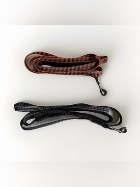 Harley-Davidson Reflective Dog Leash Orange Black & Grey Plush Handle 2pc Lot